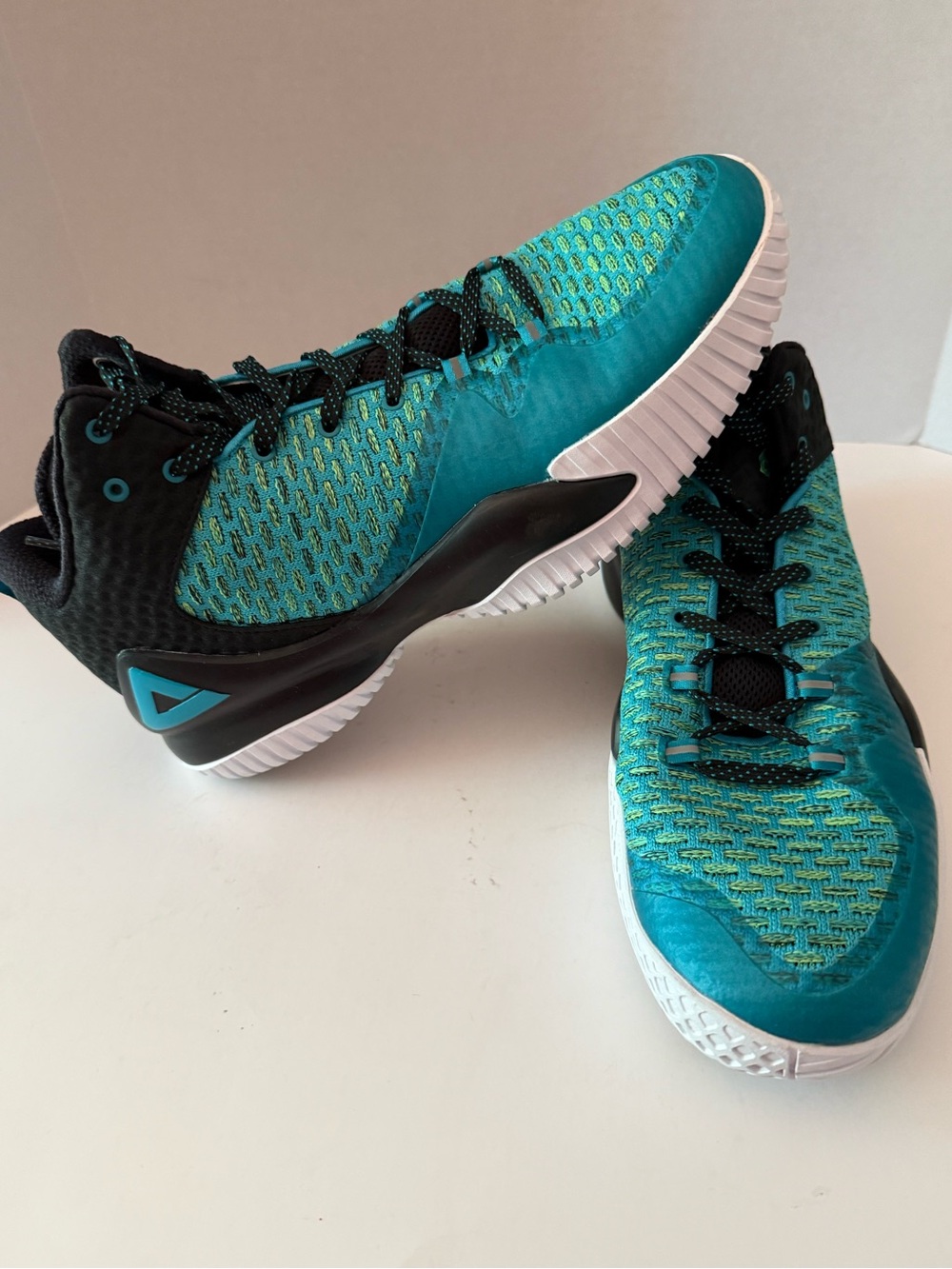 Peak Spirts Men's Teal and Black Performance Basketball Sneakers Size 12